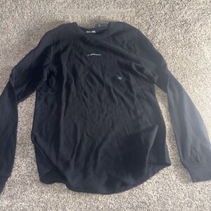 Hollister Long Sleeved Centered Pullover Men's Black Size Large